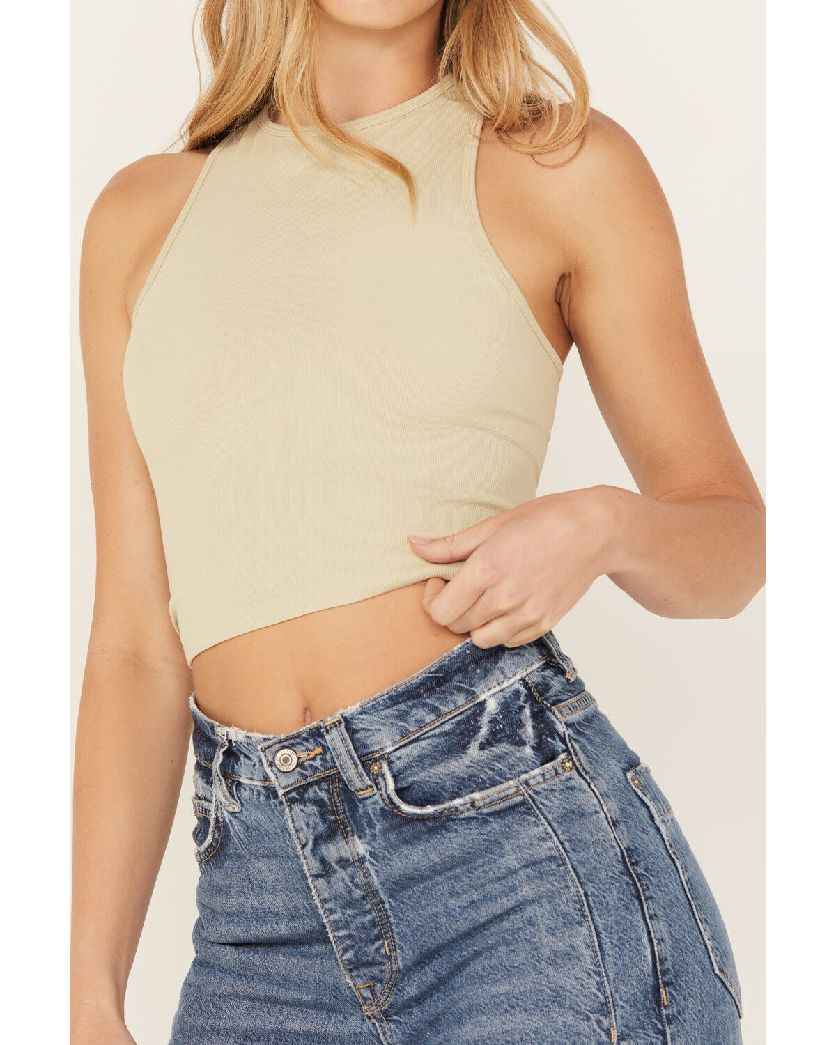Image #3 - Free People Women's Hayley Racerback Brami, Light Green, hi-res