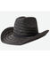 Image #1 - Brixton Houston Straw Cowboy Hat, Black, hi-res