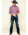 Stetson Men's Coffee Bean Geo Print Long Sleeve Western Shirt , Red, hi-res