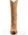 Image #4 - Corral Women's Stamped Floral Suede Tall Western Boots - Snip Toe, Sand, hi-res