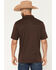 Image #4 - RANK 45® Men's Rigged Solid Zipper Polo, Brown, hi-res