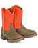 Image #1 - Tin Haul Boys' Neon Thunder Western Boots - Broad Square Toe, Brown, hi-res
