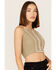 Image #1 - Sadie & Sage Women's Next To You Embroidered Crop Top, Olive, hi-res