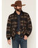 Image #1 - Rock & Roll Denim Men's Southwestern Print Bomber Jacket, Charcoal, hi-res