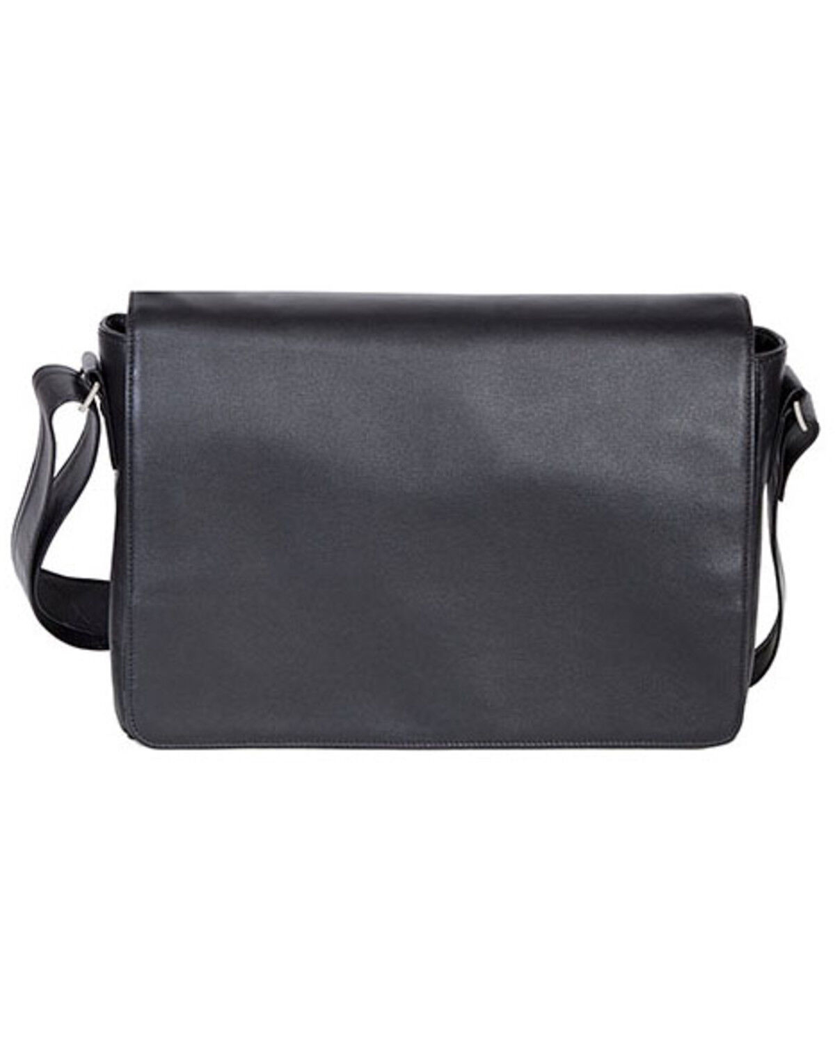 Image #1 - Scully Women's Leather Messenger Bag, Black, hi-res