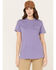 Image #1 - Ariat Women's Rebar Short Sleeve Work Tee, Lavender, hi-res