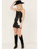 Image #1 - Boot Barn x Understated Leather Women's Dance Till Dawn Leather Skirt, Cream/black, hi-res