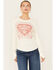 Image #1 - Free People Women's Lucky Locket Long Sleeve Graphic Tee, Ivory, hi-res