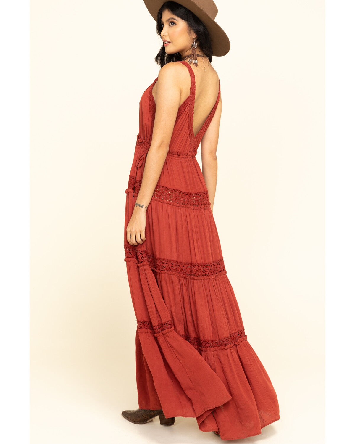 rust dress maxi