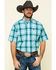 Cinch Men's Blue Large Plaid Short Sleeve Western Shirt , Blue, hi-res