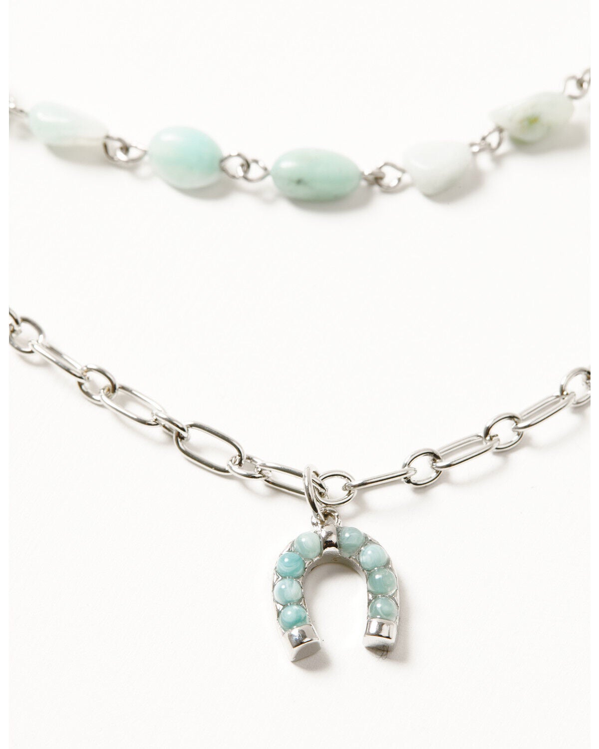 Image #2 - Shyanne Women's Horseshoe Layered Necklace, Silver, hi-res