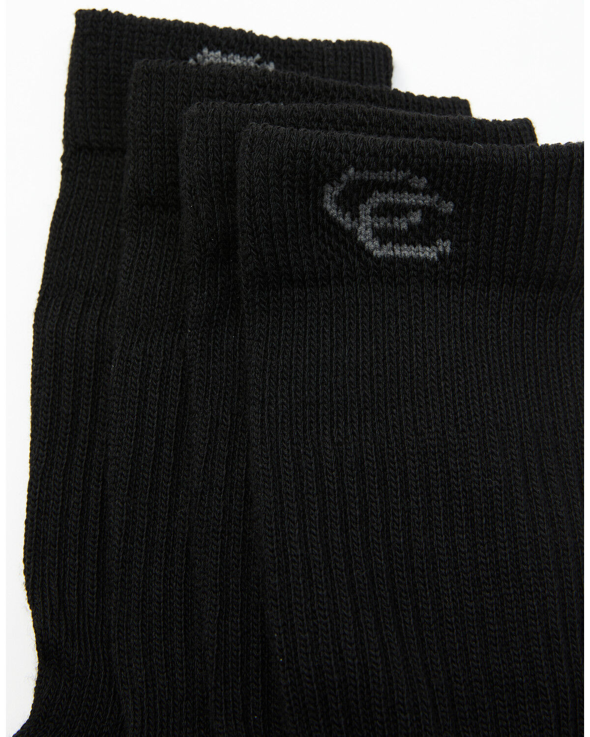 Image #2 - Dan Post Men's Lites Crew White Socks - Size 7 to 10, Black, hi-res