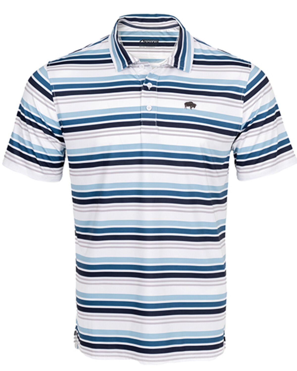 Image #1 - Mountain Khakis Men's Roan Striped Print Short Sleeve Polo Shirt, Blue, hi-res