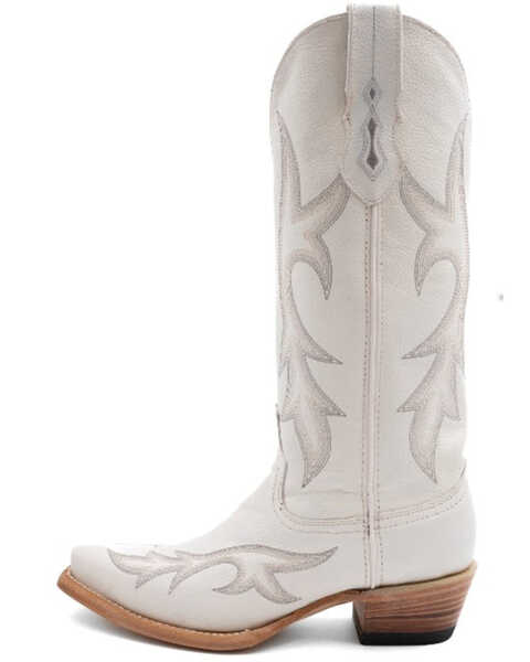 Image #3 - Ferrini Women's Scarlett Western Boots - Snip Toe , White, hi-res