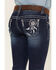 Image #4 - Shyanne Little Girls' Dark Wash Dreamcatcher Embroidered Bootcut Jeans, Blue, hi-res