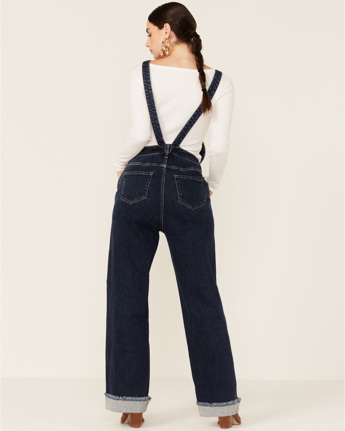 Image #4 - Billyt T Women's Paint Union Wide Leg Overalls, Blue, hi-res