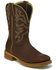 Justin Men's Marshal Whiskey Western Work Boots - Square Toe, Cognac, hi-res