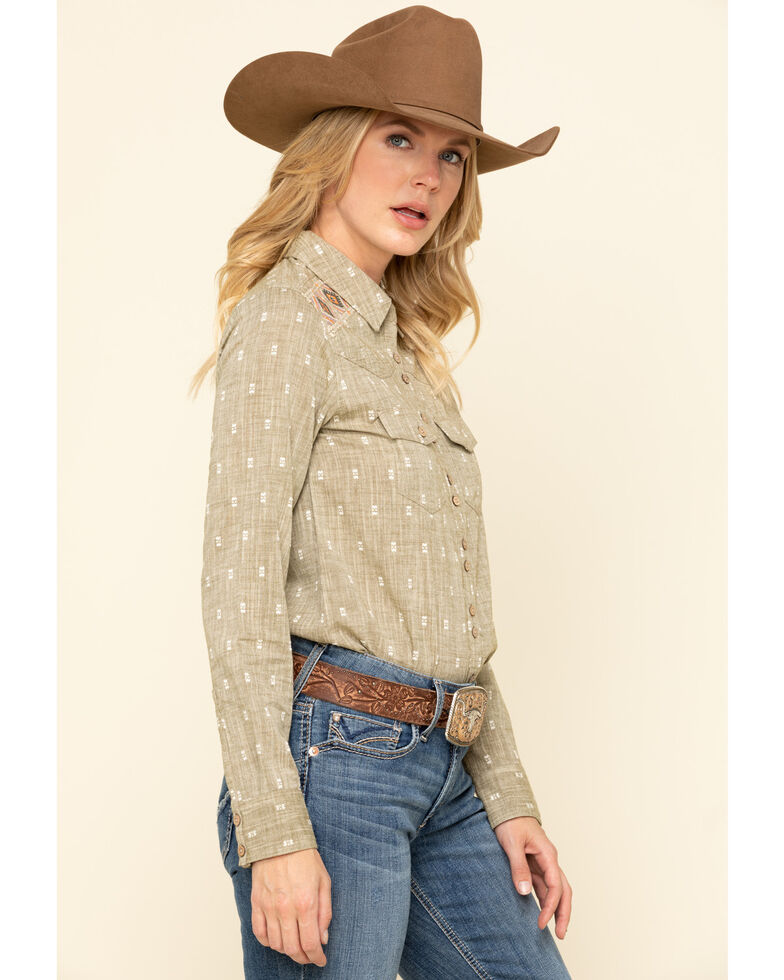 olive western shirt