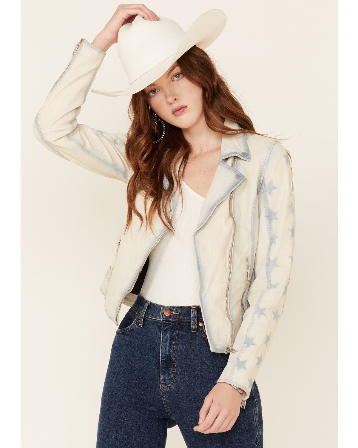 off white jacket leather