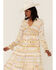 Image #4 - Shyanne Women's Watercolor Southwestern Maxi Long Sleeve Dress, Ivory, hi-res