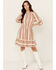 Image #1 - Ariat Women's Lovell Striped Print Long Sleeve Mini Dress, Multi, hi-res