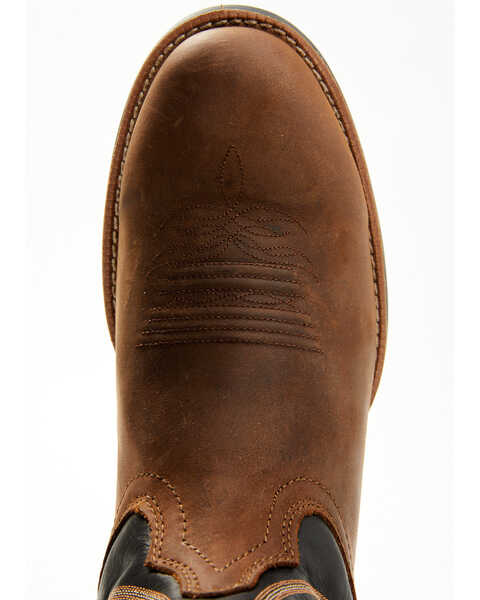 Image #6 - Justin Men's Rendon Western Boots - Round Toe, Brown, hi-res