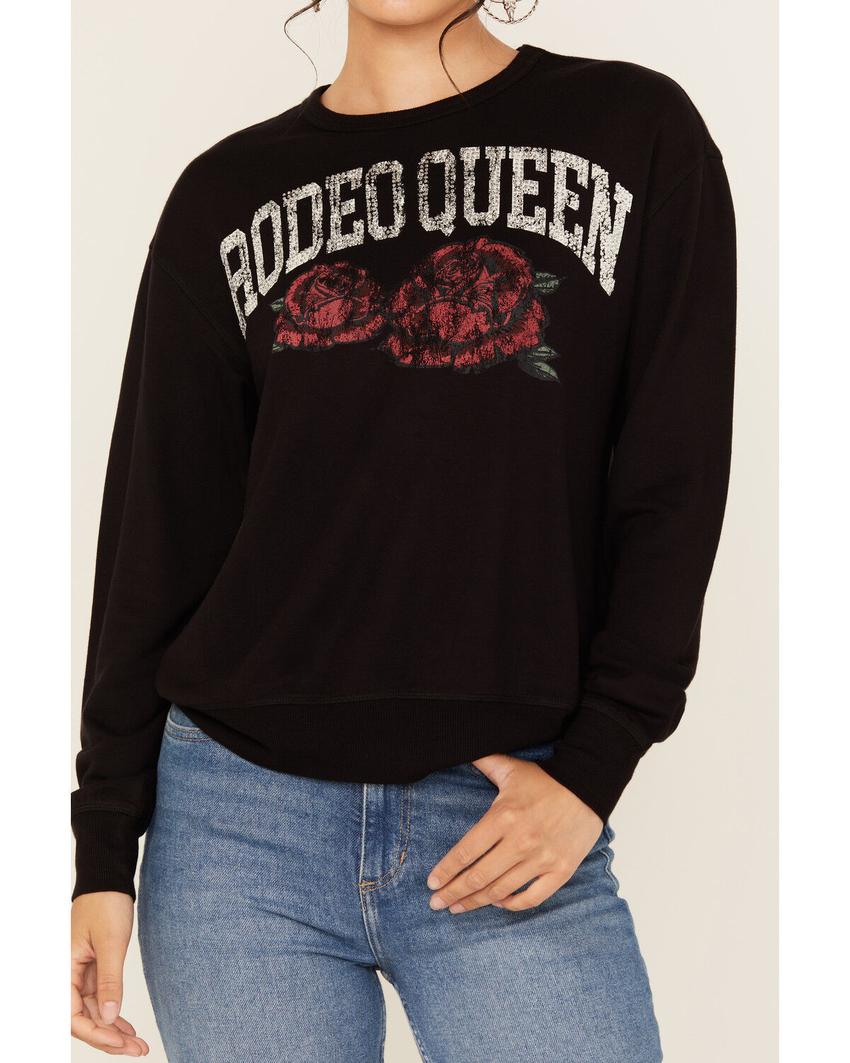 Image #3 - Idyllwind Women's Rodeo Queen Pullover Sweatshirt, Black, hi-res