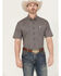 Image #1 - Cinch Men's Geo Print Short Sleeve Button-Down Stretch Western Shirt, Grey, hi-res