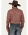 Image #4 - Panhandle Men's Select Paisley Print Long Sleeve Snap Western Shirt, Dark Red, hi-res