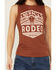Image #3 - Shyanne Women's American Rodeo Ribbed Tank Top, Lt Brown, hi-res