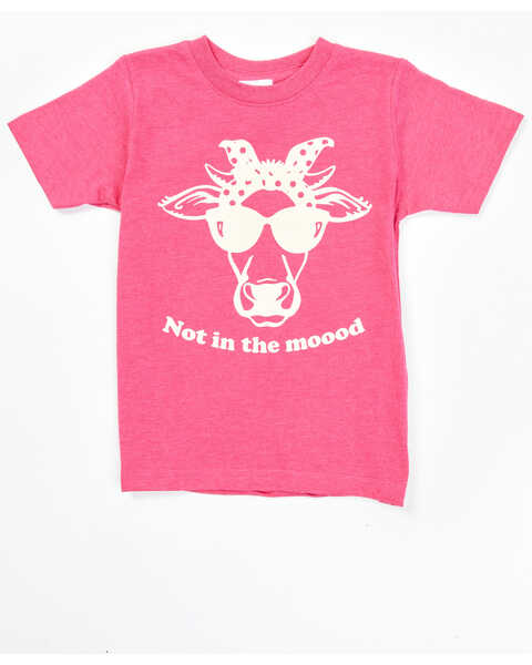 Image #1 - Ali Dee Toddler Girls' Not In The Moood Cow Short Sleeve T-Shirt , , hi-res