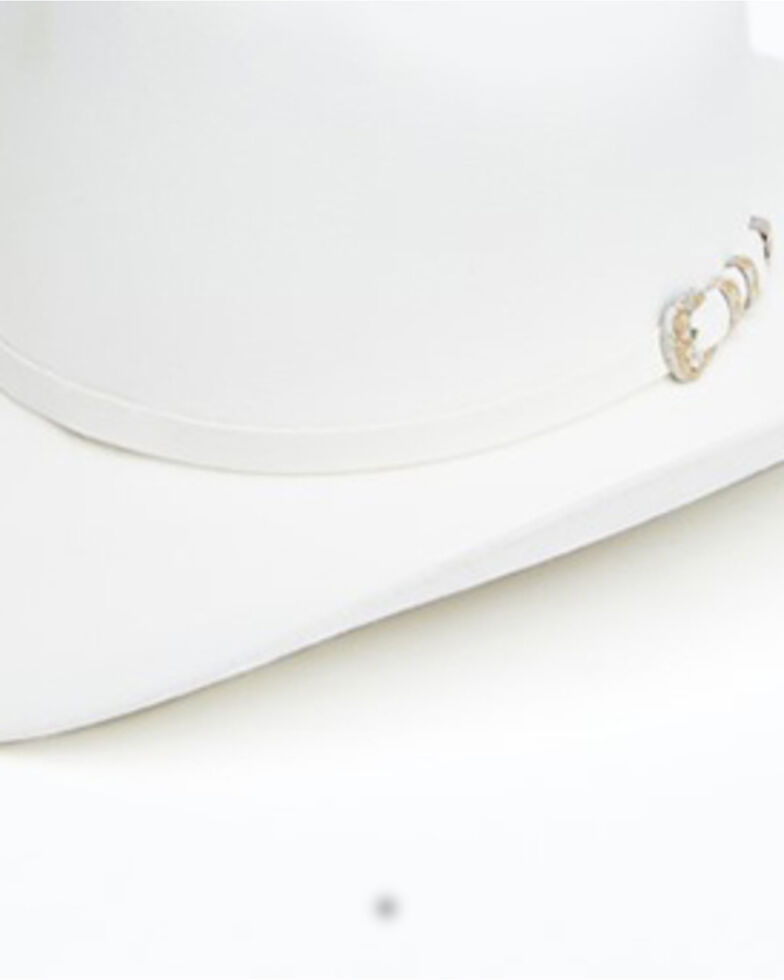 Larry Mahan Men's White 100X Reino Premium Beaver Felt Western Hat , White, hi-res