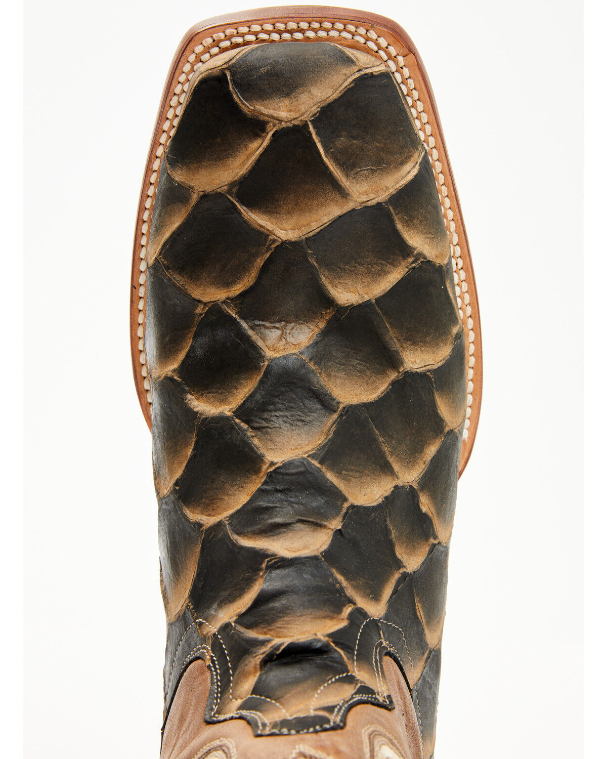 Image #6 - Tanner Mark Men's Monster Fish Print Western Boots - Broad Square Toe, Oryx, hi-res