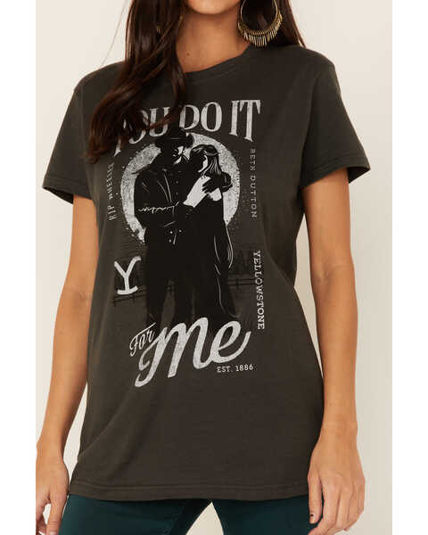 Image #3 - Paramount Network's Yellowstone Women's Charcoal You Do It For Me Graphic Tee, Charcoal, hi-res