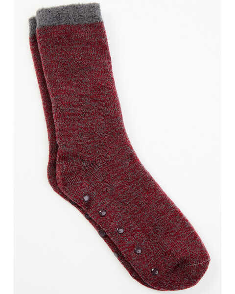 Cody James Men's Red Heathered Cozy Socks, Red, hi-res