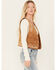 Image #2 - Scully Women's Embroidered Leather Vest , Tan, hi-res