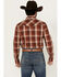 Image #4 - Pendleton Men's Frontier Plaid Print Long Sleeve Snap Western Shirt, Red, hi-res