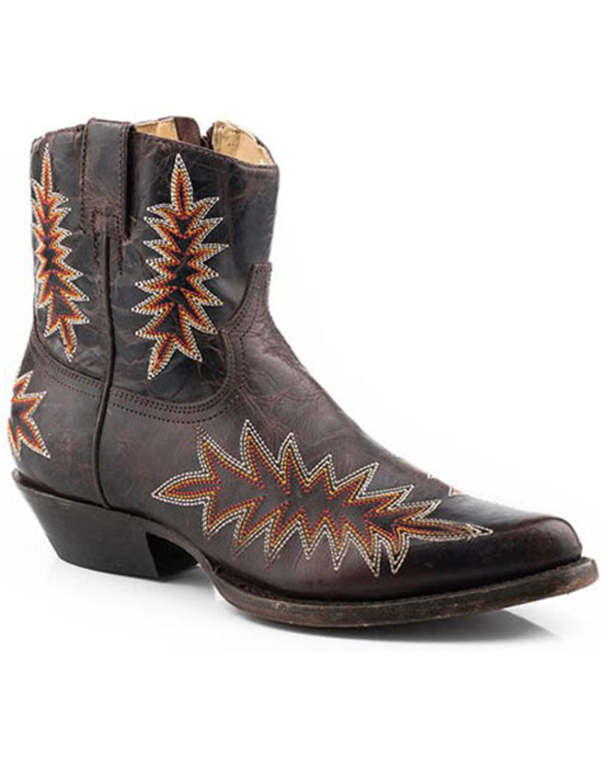 Image #1 - Stetson Women's Charlie Western Booties - Snip Toe, Brown, hi-res
