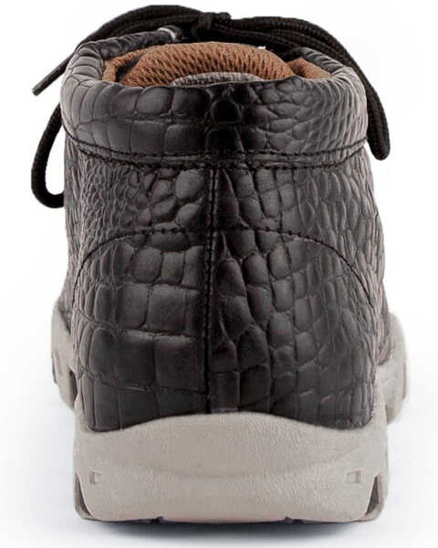 Image #3 - Ferrini Men's Croc Print Rogue Driving Shoes - Moc Toe, Black, hi-res