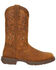 Image #2 - Durango Men's Rebel Waterproof Performance Western Boots - Broad Square Toe, Brown, hi-res