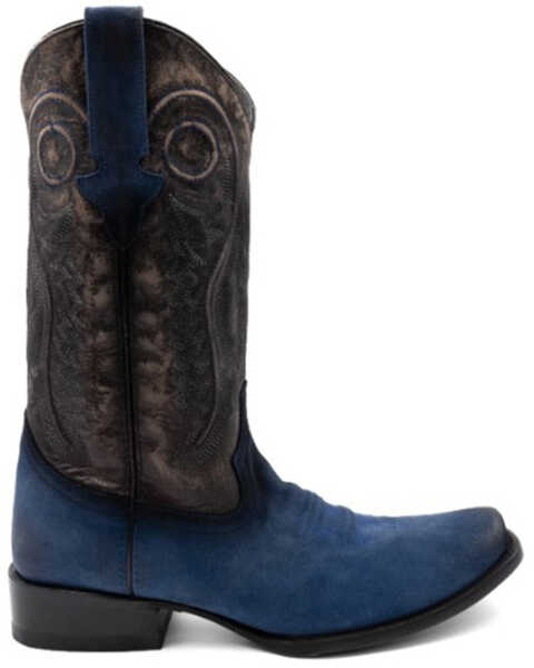 Image #2 - Ferrini Men's Roughrider Western Boots - Square Toe , Black, hi-res