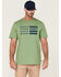 Image #1 - Hawx Men's Loden Logo Flag Graphic Work T-Shirt, Loden, hi-res