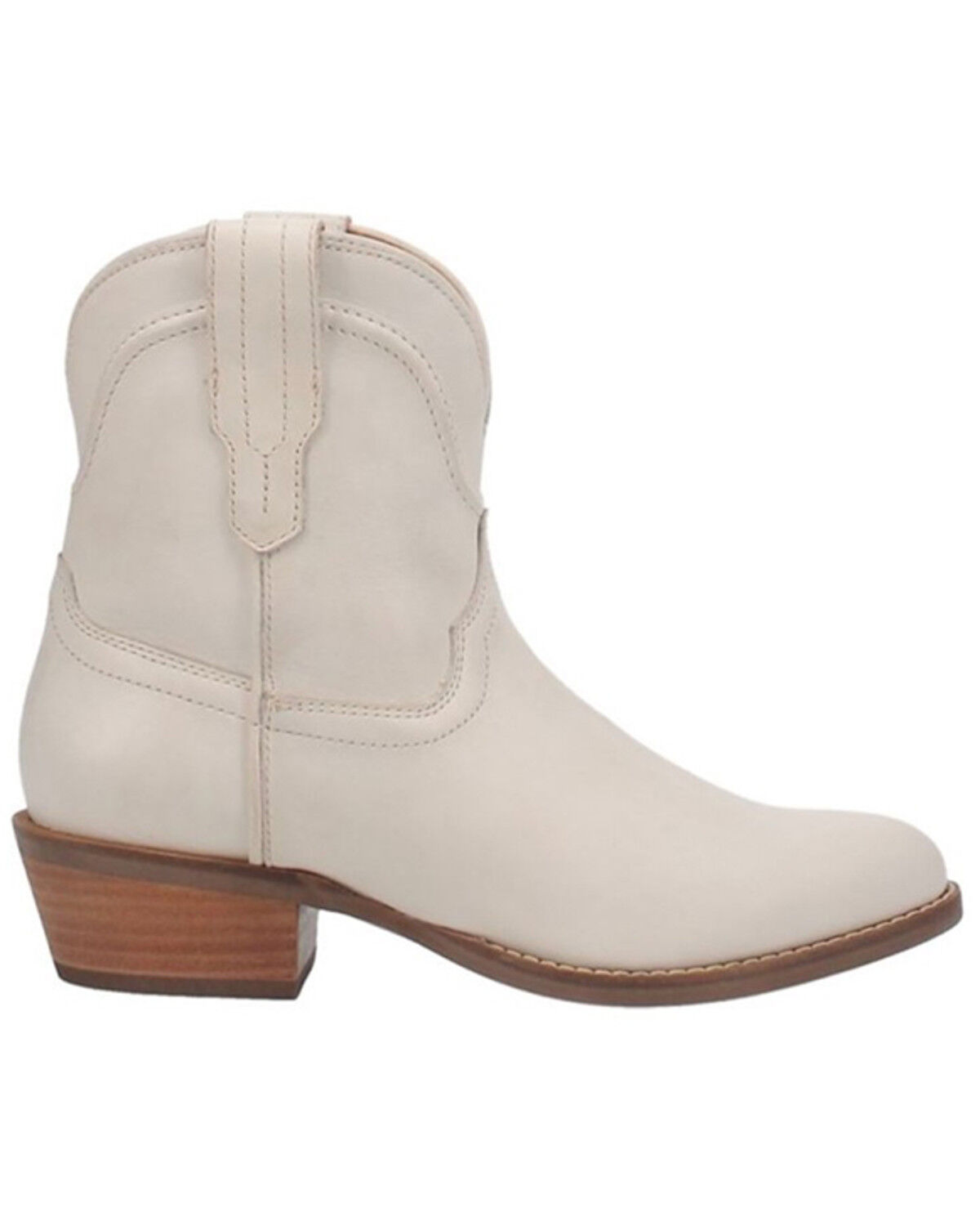 Image #2 - Dingo Women's Seguaro Western Booties - Round Toe, White, hi-res