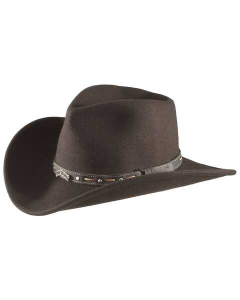 Jack Daniel's Men's Crushable Wool Felt Hat, Black, hi-res