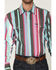 Image #3 - Wrangler Men's Brushpopper Denim Striped Long Sleeve Snap Western Shirt, Multi, hi-res