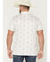 Image #4 - Rock & Roll Denim Men's Steer Skull Print Short Sleeve Button-Down Stretch Polo, Natural, hi-res