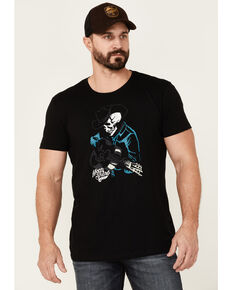 Mopnshine Spirit Men's Lonesome Cowboy Graphic Short Sleeve T-Shirt - Black, Black, hi-res