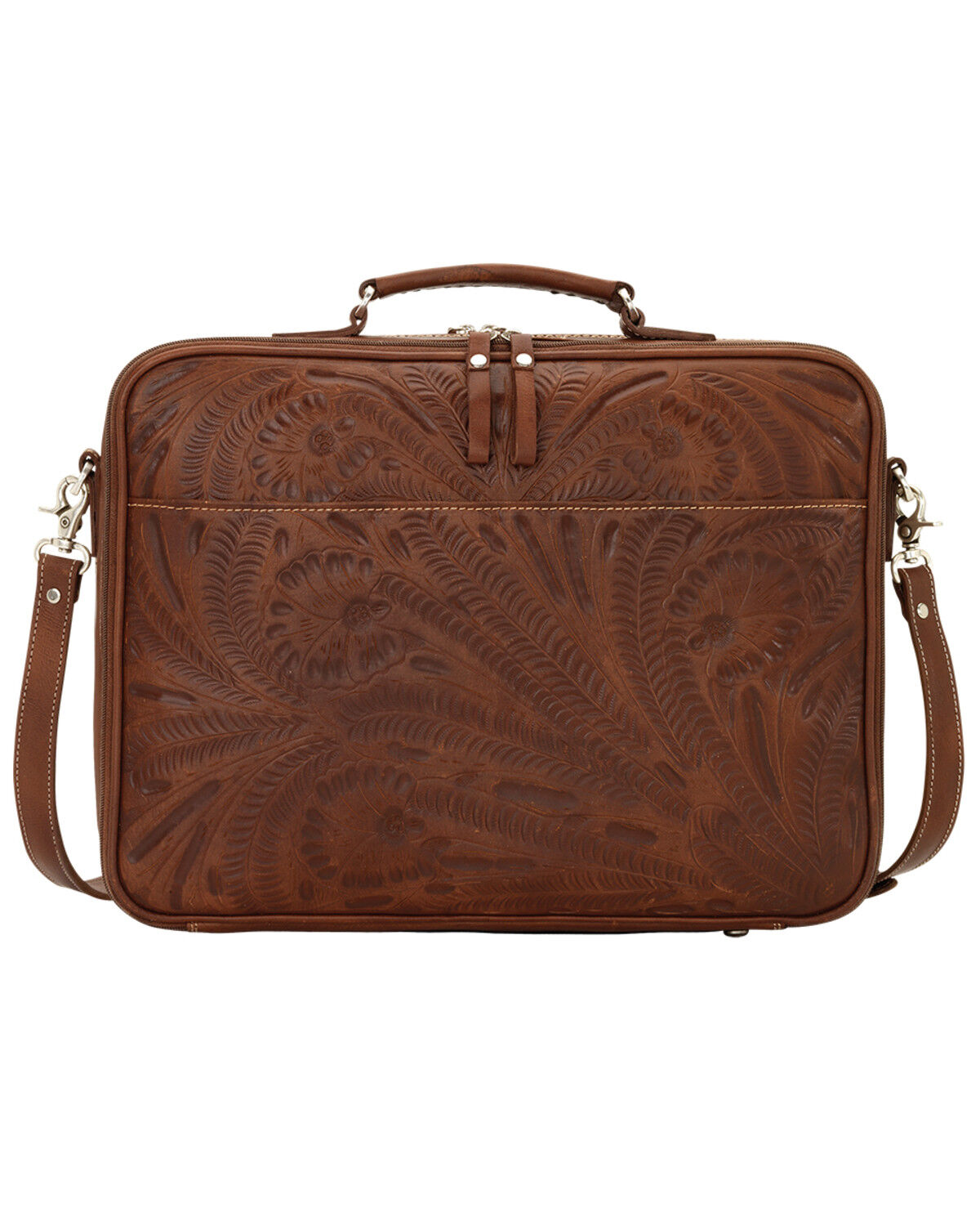 Image #3 - American West Leather Laptop Briefcase, Mocha, hi-res