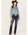 Image #1 - Panhandle Women's Dark Wash Mid Rise Bootcut Stretch Riding Jeans, Dark Wash, hi-res