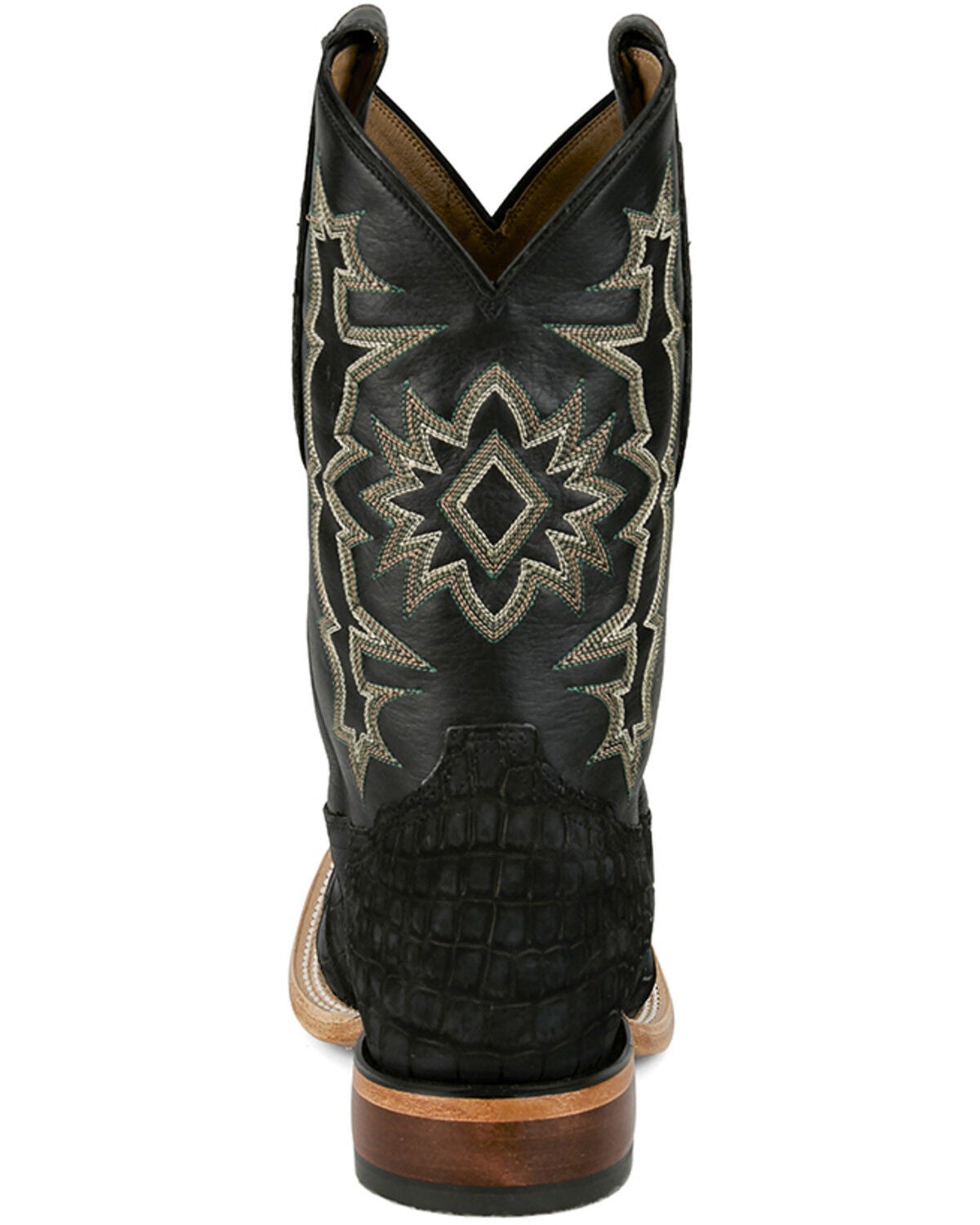 Image #5 - Tony Lama Men's Exotic Alligator Miguel Western Boots - Broad Square Toe, Black, hi-res